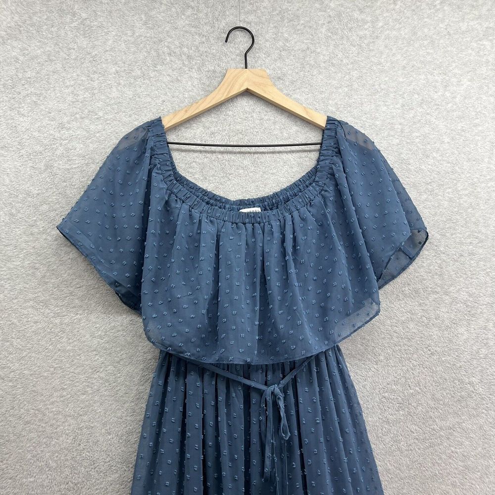 Baltic Born Navy Blue Off-Shoulder Maxi Dress - Picture 2 of 7